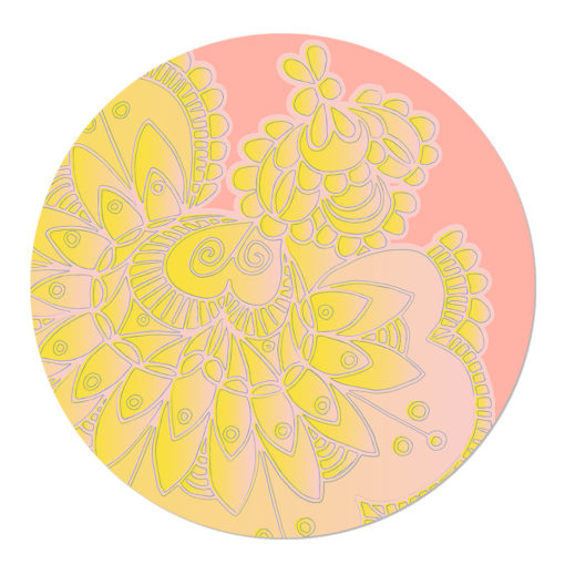 Muurcirkel Soft Scout Lace Flower Fade
