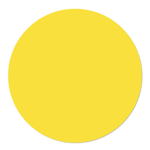 Muurcirkel effen van kleur geel