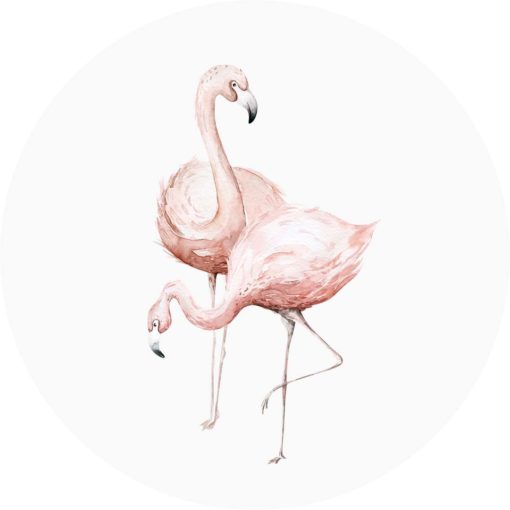 muurcirkel flamingo kinderkamer