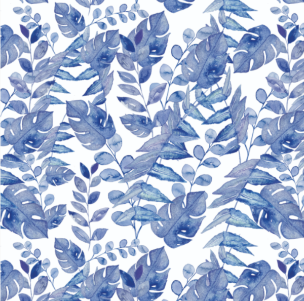 patroon blauwe bladeren