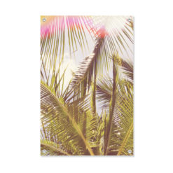 Tuinposter palmbladeren in kleur