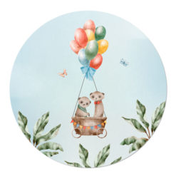 Kinderkamer muurcirkel dieren ballon