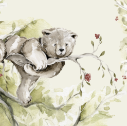 Kinderkamer behang detail beer