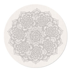 Muurcirkel Romantic Mandala grijs