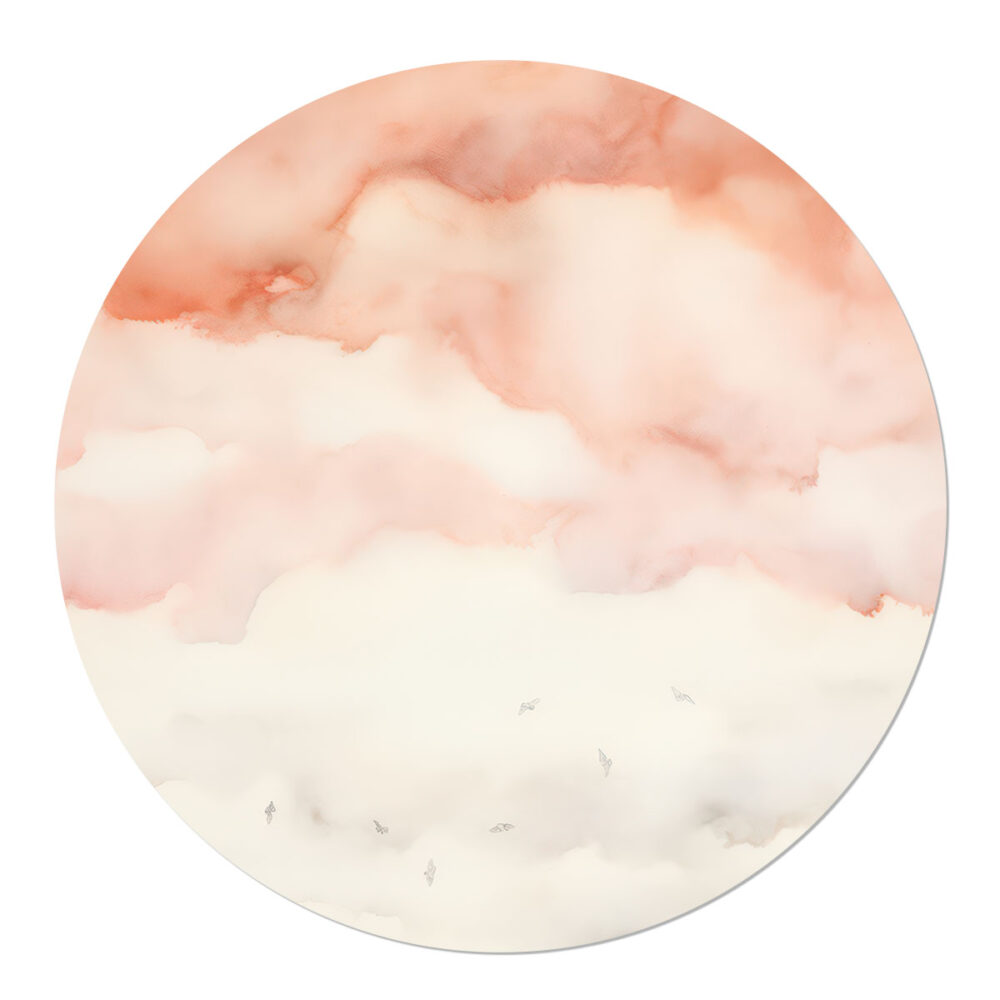 Muurcirkel Clouds Terracotta