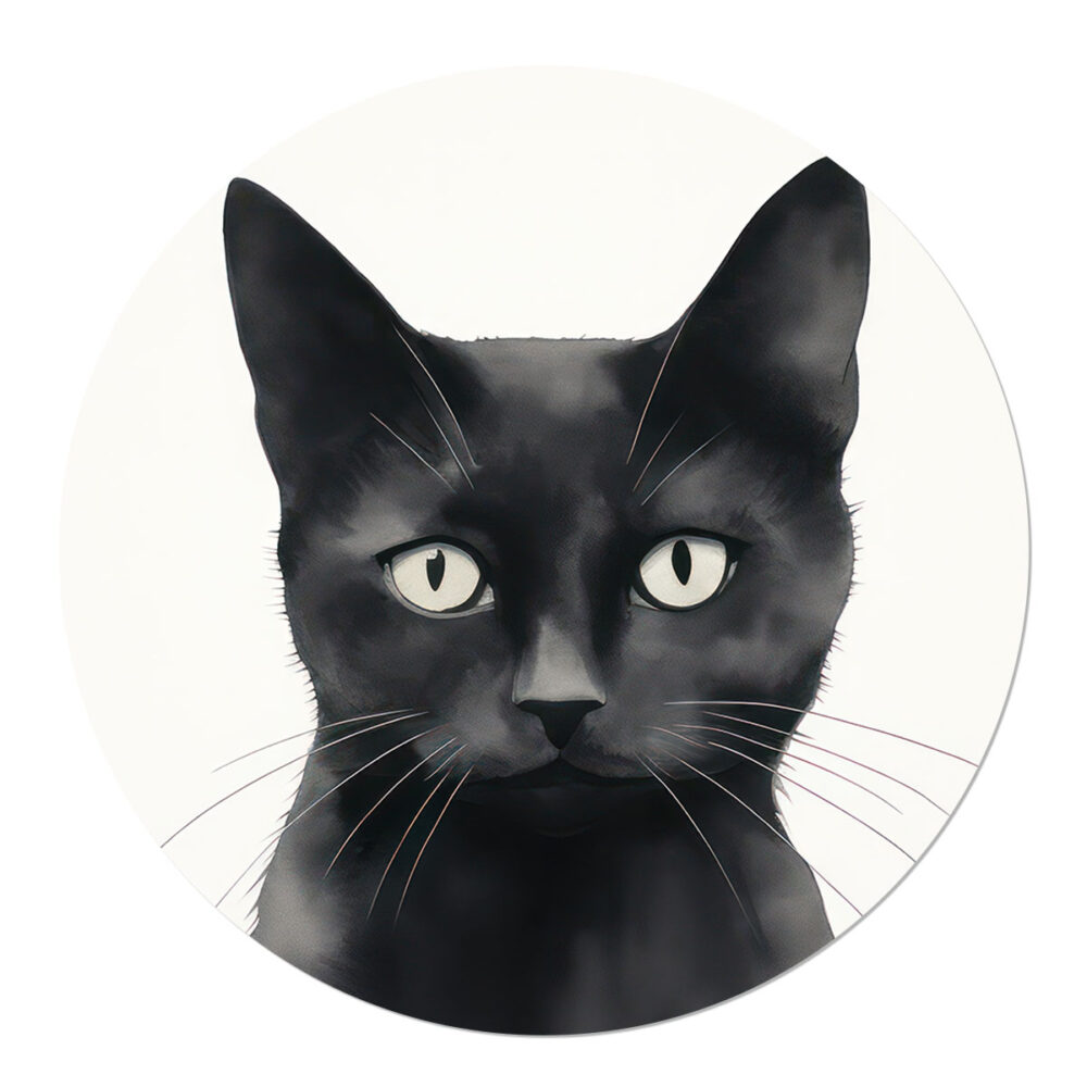 Muurcirkel Zwarte kat